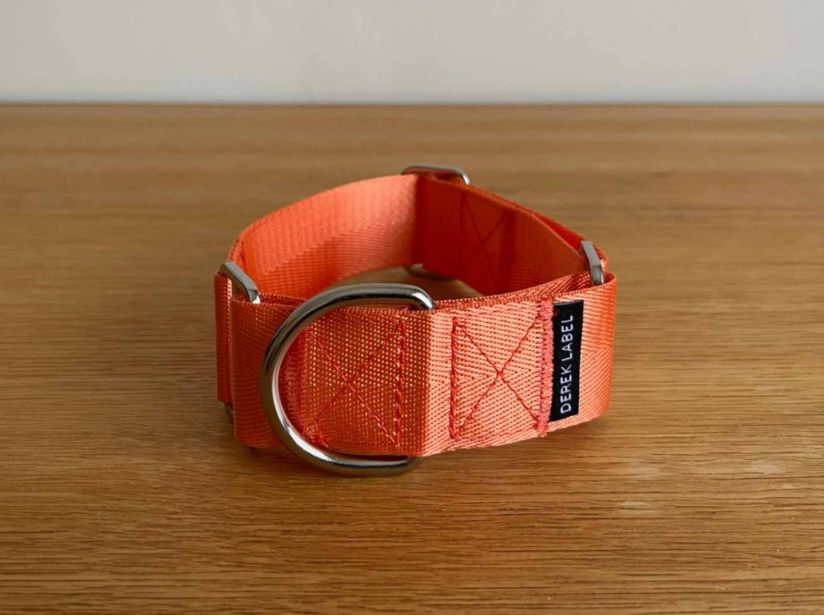 Orange colored martingale collar