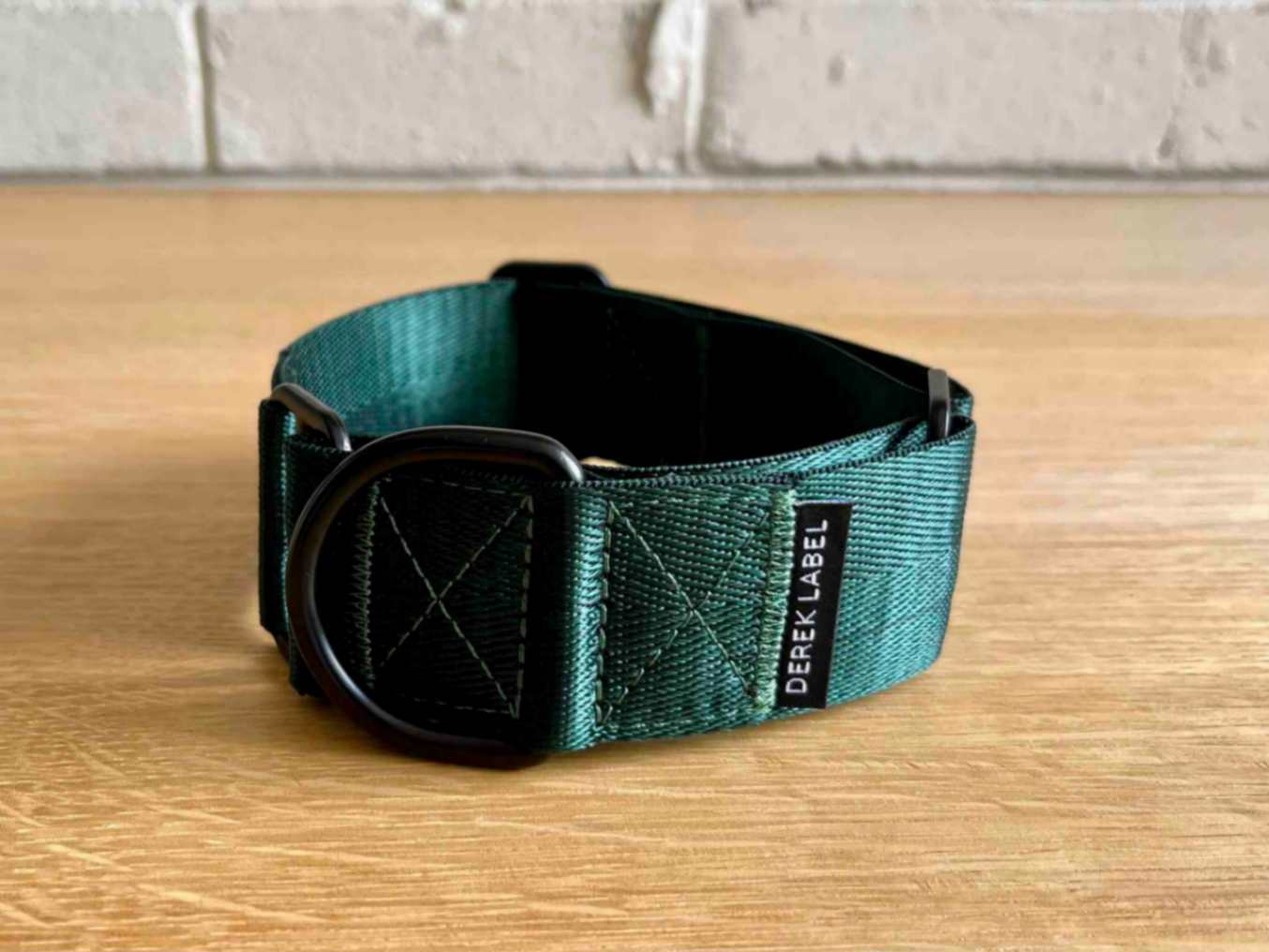 Green Martingale dog collar