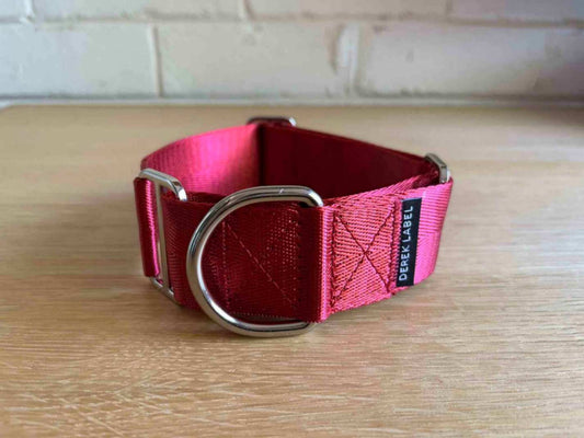 Red Martingale dog collar