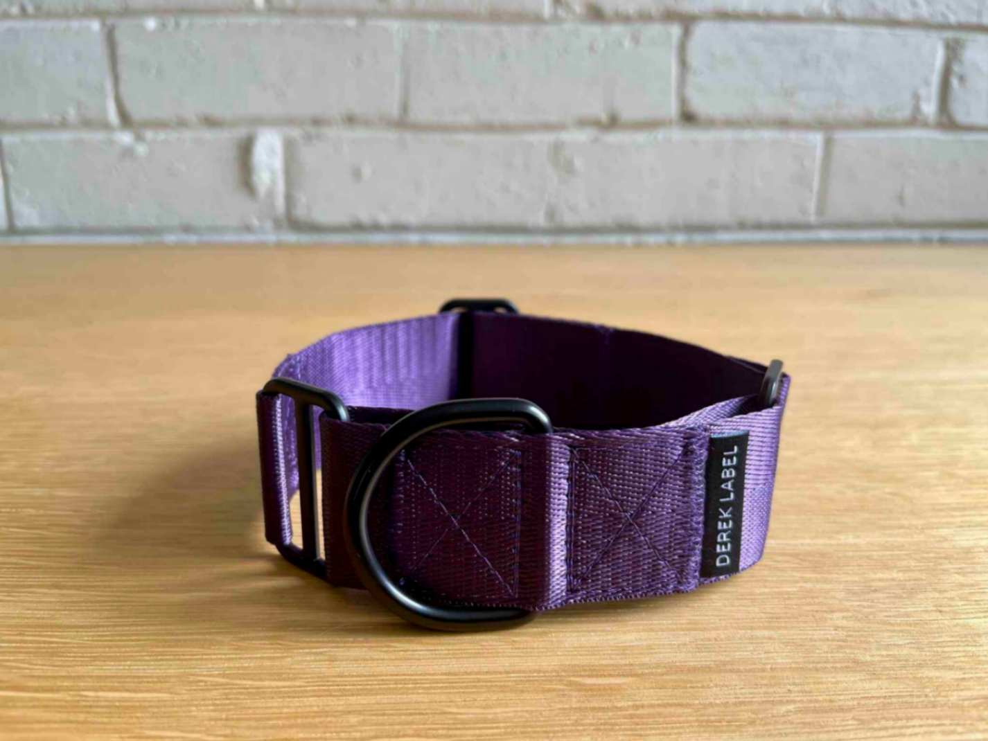 Purple Martingale dog collar